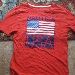 Boys Nautica orange tee